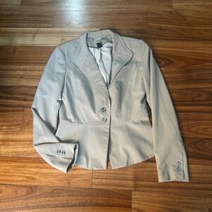 White House Black Market Blazer Fitted Button Front‎ Career Jacket Size 2